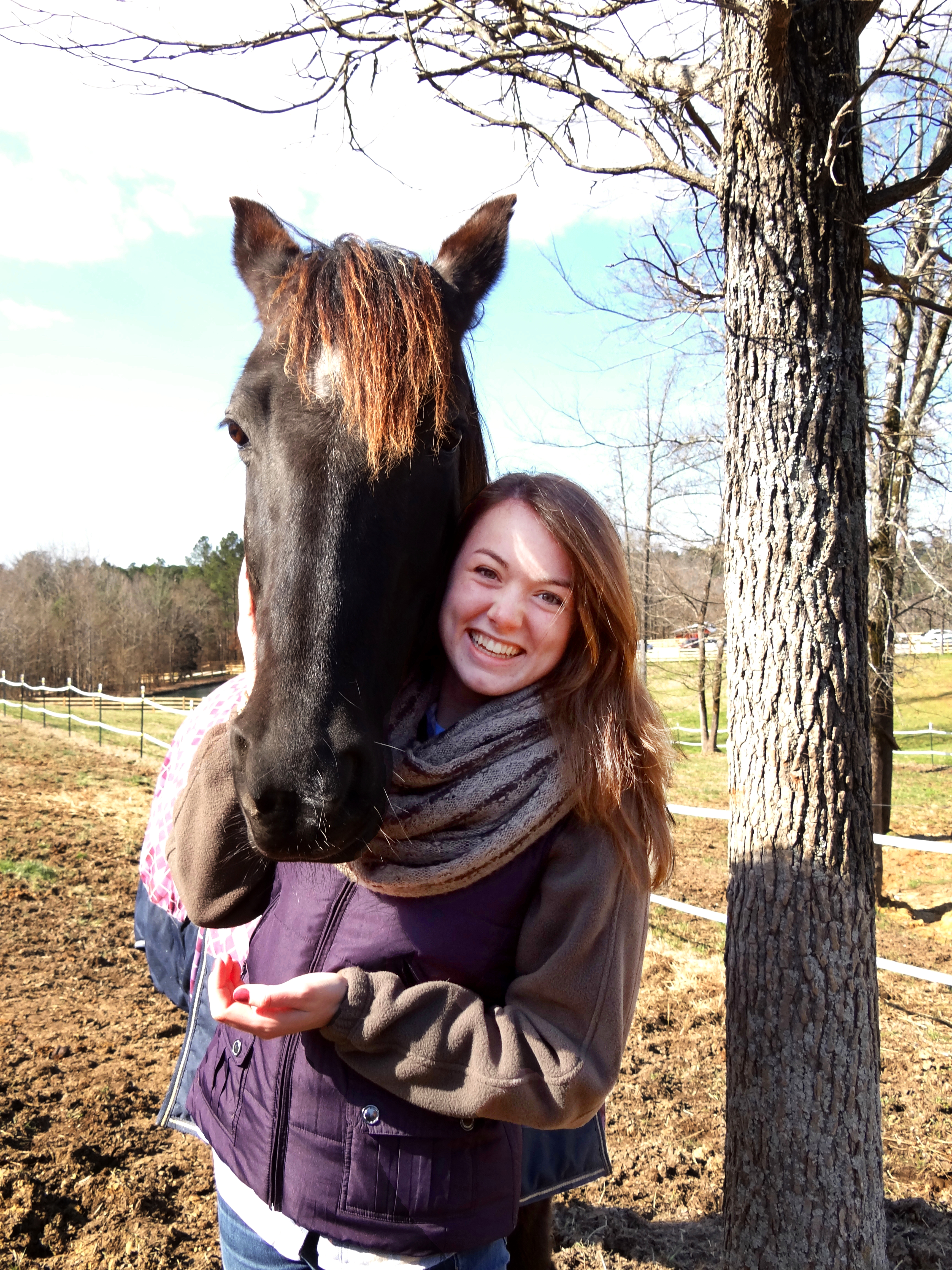 Hannah O’Conner and friend, Ruka, a rescue horse. Ruka means restoration in Hebrew.
