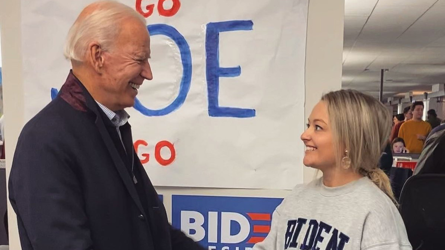 Adonna Biel meets with Joe Biden during presidential campaign